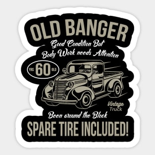 60th Birthday T-Shirt Vintage Old Banger 60 years old Gift Sticker